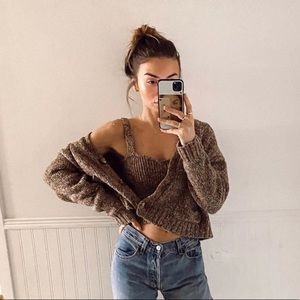 Zara Twisted Knit Cardigan and Crop